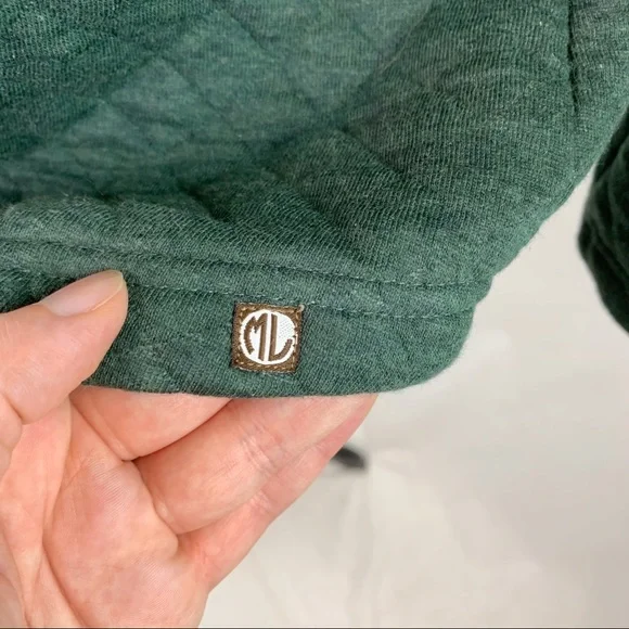 Marley Lilly monogram MLS quilted tunic sweatshirt NWT - Picture 5 of 16